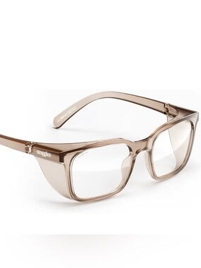Stoggles Square Safety Glasses Z87.1 Anti‎ Fog Blue Light Cold Brew Medium